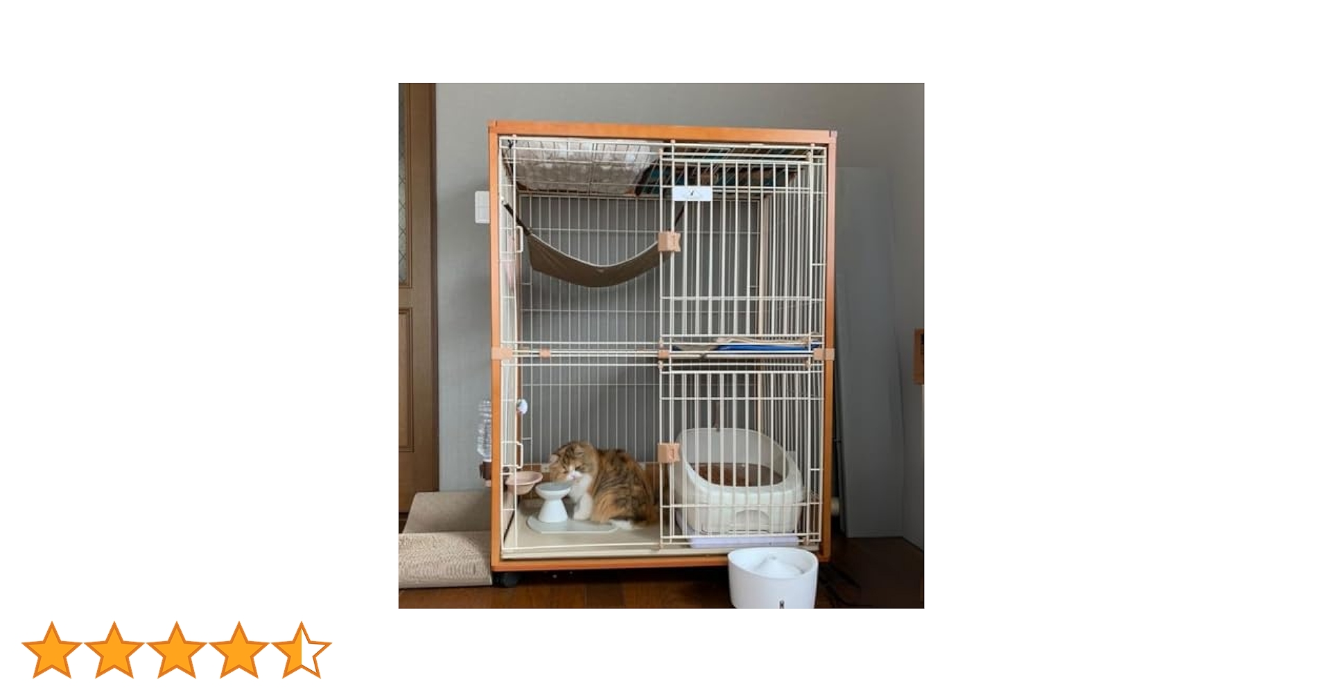 ieneko天然木製 デザイナーズ猫ケージ 2段 Amazon | ieneko 猫 ケージ 2段 おしゃれ 木製 幅広96cm 大型 横
